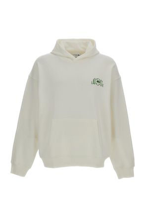 Lacoste Relaxed Fit Cotton Hoodie with Front Kangaroo Pocket