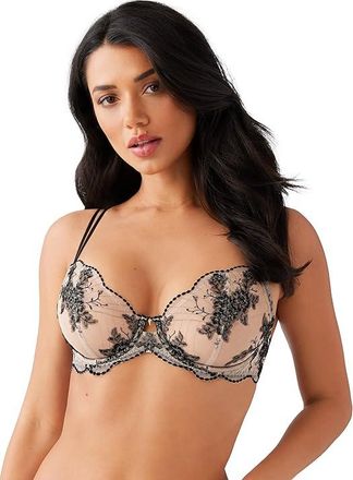 Wacoal Midnight Soiree Underwire Bra Womens Bra Caviar : 34DDD, Mesh/Polyester/Satin