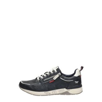 Mustang Sneakers Laag - Heren - Sneakers - Blauw - 42 EU - Leer - Schoenen