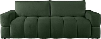 VENTE-UNIQUE.COM Sof&aacute; cama poli&eacute;ster 3 plazas verde 252x107cm