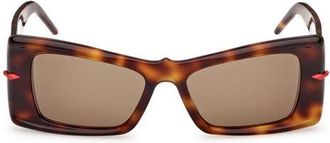 Christian Louboutin 54mm Butterfly Sunglasses in Classic Havana /Gold at Nordstrom