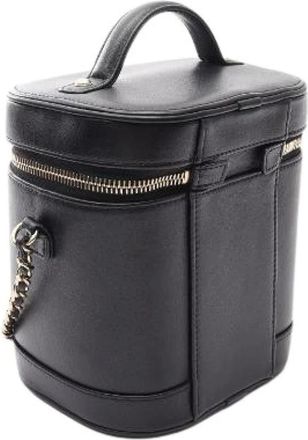 Chanel Pre-owned Coco Mark Lambskin 2way Bag - Dames - Vintage Mini Tas - Zwart - ONE Size - Leer - Vintage