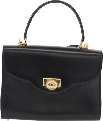 Bally Pre-owned Handbags, female, Black, Size: ONE SIZE Pre-owned Vintage Leather Top Handle Bag