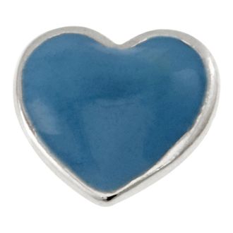 Pandora Sterling Silver Blue Enamel Heart Petite Charm