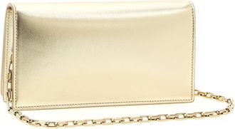Christian Louboutin Womens Clutch Gold Sheepskin