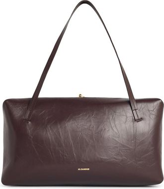Jil Sander Large Brown Leather Bag