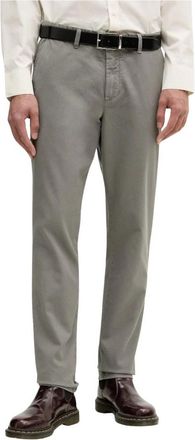 Benetton Slim Fit Katoenen Chino - Heren - Chinos - Grijs - S - Katoen - Broeken