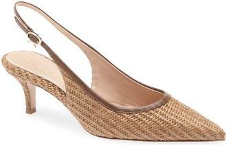 Gianvito Rossi Pointed Toe Slingback Pump in Cuoio at Nordstrom, Size 10.5Us