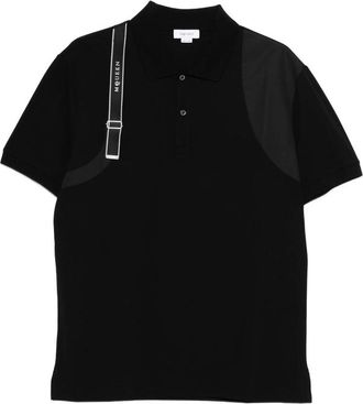 Alexander McQueen Harness-detail Panelled Polo Shirt