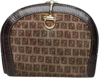 Fendi Pre-owned Clutches, female, Brown, Size: ONE SIZE Pre-owned Vintage Clutch
