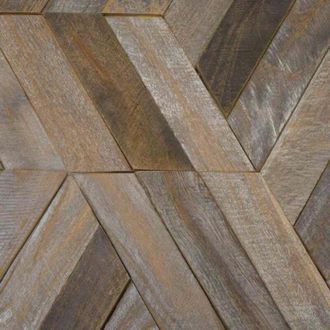 Wanda Collection Wanda Collection - Revestimiento De Pared De Teca Reciclada Patinada Hexagonal Placas 28x24 Cm