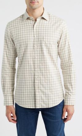 Rodd & Gunn Haydon Gingham Cotton Button-Up Shirt in Straw at Nordstrom, Size Xxx-Large