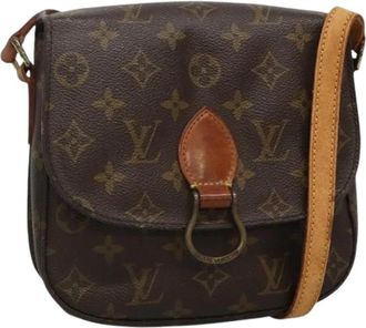 Louis Vuitton Tweedehands Canvas Louis Vuitton tassen - Dames - Vintage Schoudertas - Bruin - ONE Size - Leer - Vintage