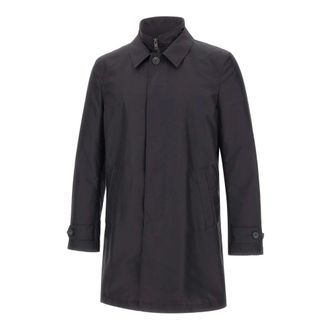 Fay Single-Breasted Coats, male, Blue, 2XL, Morning Coat