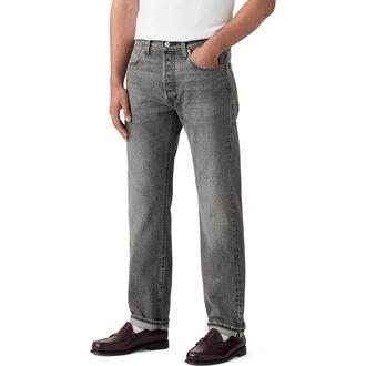 Levi's 501 Original Fit Jeans in Black Ash Selvedge at Nordstrom, Size 30 X 32