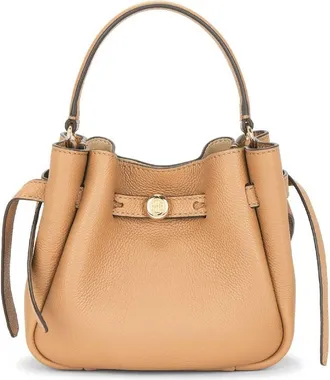 Tory Burch Mini Romy Pebbled Leather Bucket Bag