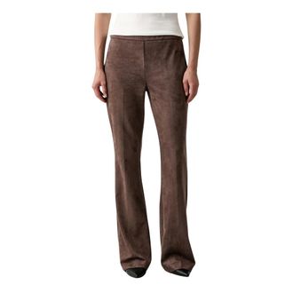 Joseph Ribkoff Broeken, Dames, Bruin, XS, Polyester, Scuba Suede Flared Pants