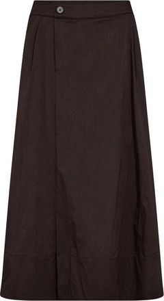 Co'Couture Rokken, Dames, Bruin, XS, Cottoncc Crisp Midi Rok