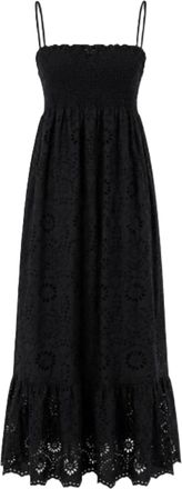 MC2 Saint Barth Strapless Midi Dress with Eyelet Pattern