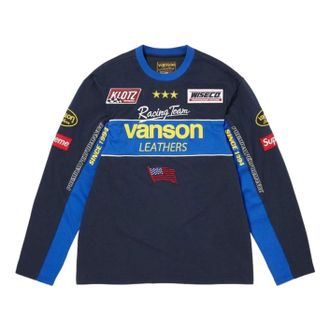 SUPREME x Vanson Leathers SS26 L/S T-Shirt Navy SUP-SS26-007-NVY