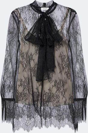 Erdem Blusa con encaje y lazo