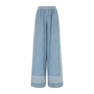 Ermanno Scervino Wide Trousers, female, Blue, Size: 2XS Pantalone