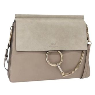 Chlo&eacute; Pre-owned Shoulder Bags, female, Beige, Size: ONE SIZE Pre-owned Suede Shoulder Bag