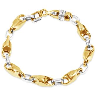 Pompeii3 Mens Designer Seed & Rolo Link 14k Gold (57gram) or Platinum (91gram) 6.5-8mm Bracelet 8.25
