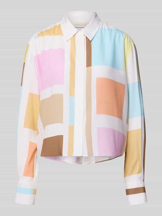 Herzen&rsquo;s Angelegenheit Boxy Fit Bluse im Allover-Look in Sand, Gr&ouml;&szlig;e 34