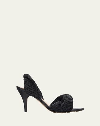 Bottega Veneta 90mm Grace Crochet Leather Sandals