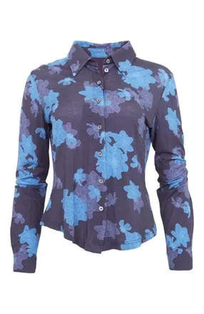 Lords of Harlech Scarlet Merino Wool Shirt in Softbloom Navy at Nordstrom, Size Xx-Large