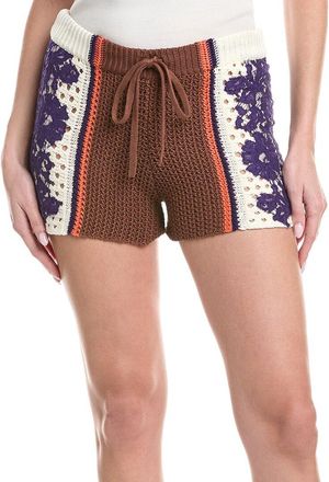 Valentino Lace Trim Crochet Short