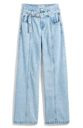 Madewell Belted Baggy Jeans in Kirkham Wash at Nordstrom Rack, Size 31
