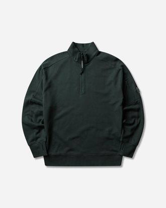 C.P. Company Men s Diagonal Raised Fleece Half Zip Sweatshirt Ponderosa Pine