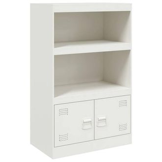 Berkfield Home Sideboard White 67x39x107 cm Steel | Size: 67 x 39 x 107 cm