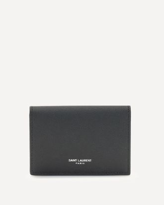 Saint Laurent Porta biglietti da visita in pelle grain de poudre Man UNI