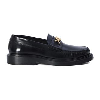 Celine Triomphe Loafers with Gold-tone Logo - male - CELINE - Loafers - Black - 5 1/2 UK - Shoes