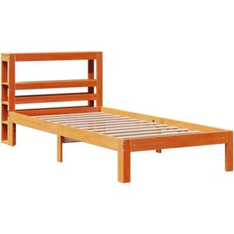 vidaXL Bed Frame without Mattress Wax Brown 75x190 cm Small Single Solid Wood Pine Vidaxl