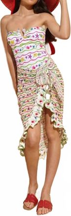 Celia B Womens Altair Pareu Skirt In White Multi