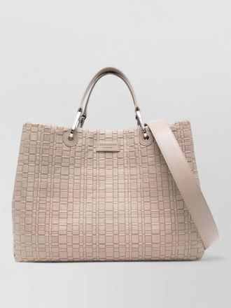 Emporio Armani myea medium shoulder bag woven texture