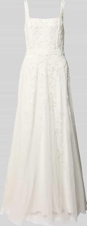 Adrianna Papell Maxikleid mit Perlen und Pailletten in Offwhite, Gr&ouml;&szlig;e 38