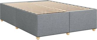 vidaXL Cama Sin Colch&oacute;n Tela Gris Claro 140x200 Cm Vidaxl