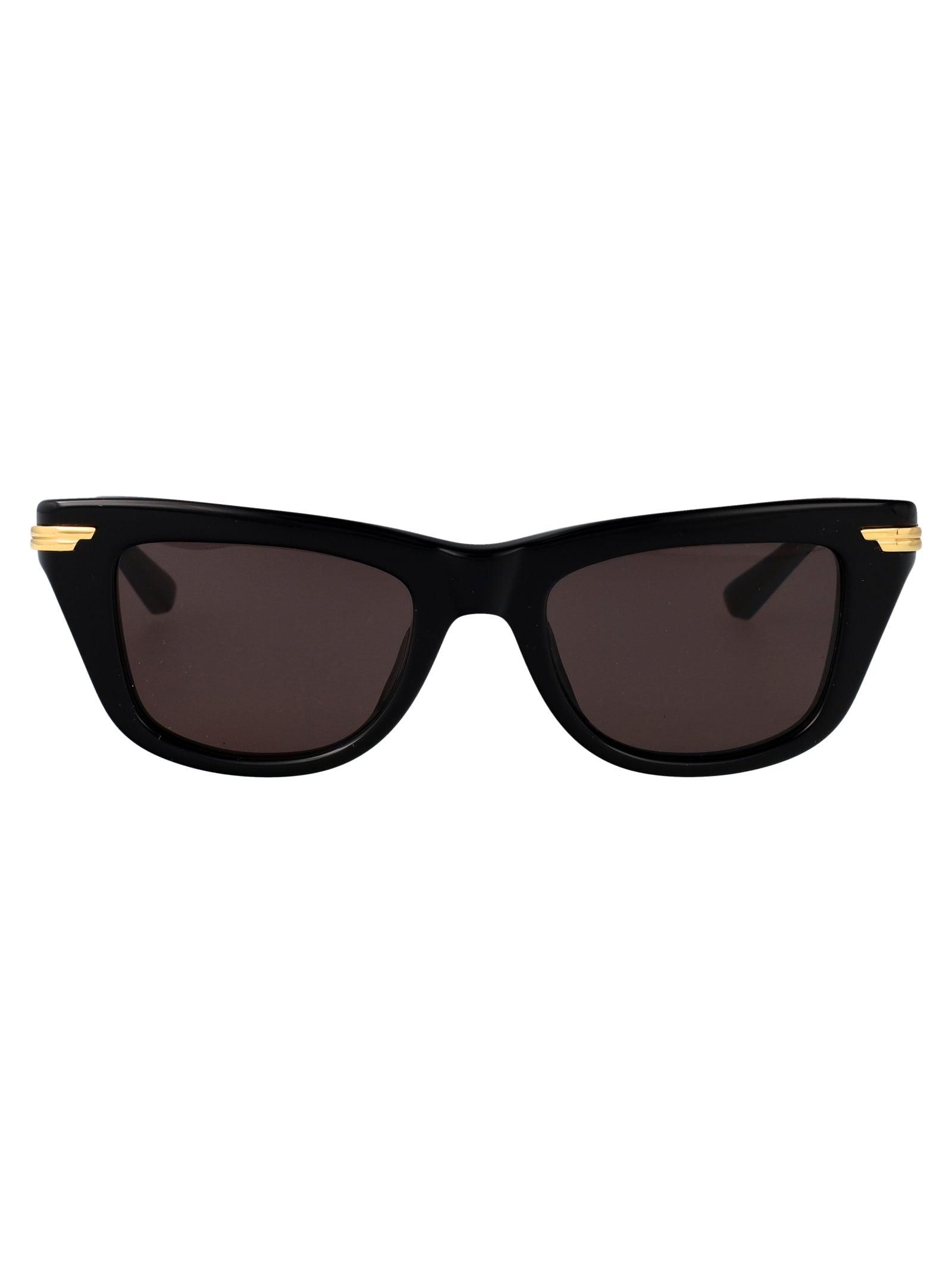 サングラス BOTTEGA VENETA Woman Sunglasses Black BV1031S 001 Bottega Veneta Bv1031s Black Female Oval Sunglasses