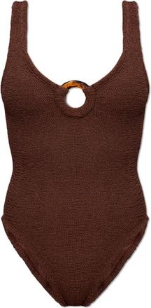 Hunza G Celine One-Piece Badpak - Dames - Badpakken - Bruin - ONE Size - Badmode