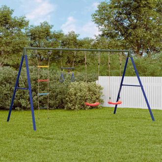 vidaXL Vidaxl Set De Columpios De Exterior Con Columpios, Trapecio Y Escalera