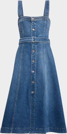 SIMKHAI Alba Denim Midi Dress