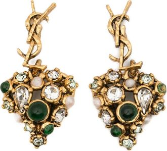 Saint Laurent Gold Cassandre Drop Earring