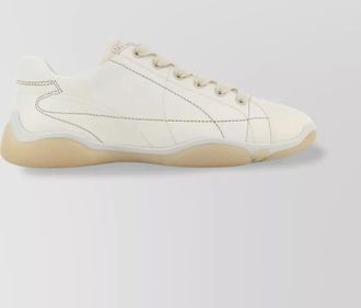 Prada leather low-top sneakers rubber sole
