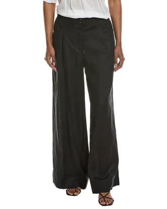 Johnny Was Wide Leg Pleat Linen Pant