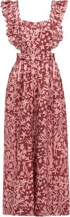 Carolina K Karen Jumpsuit In Rose Tan